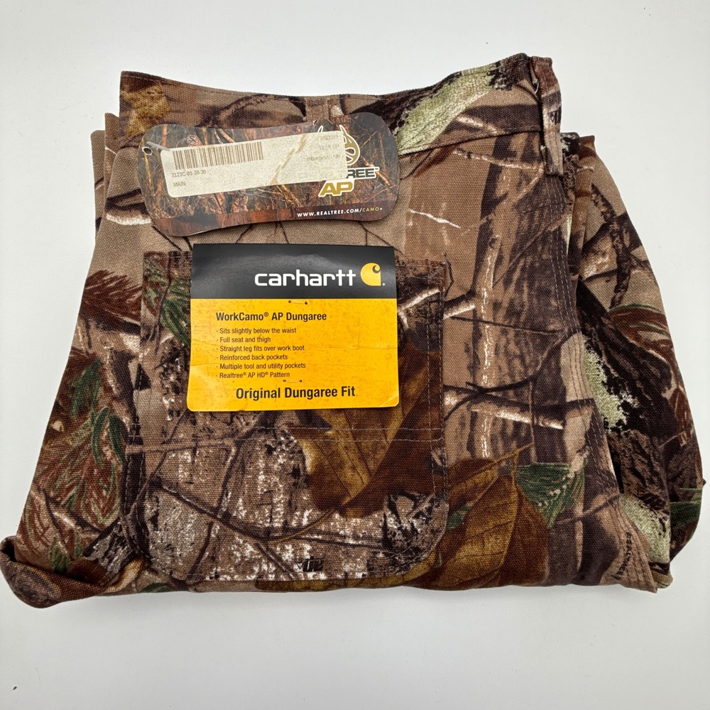 Carhartt Work Dungaree Fit Pants Mens 38X30 B235 CAP Camo AP NWT‎ NOS